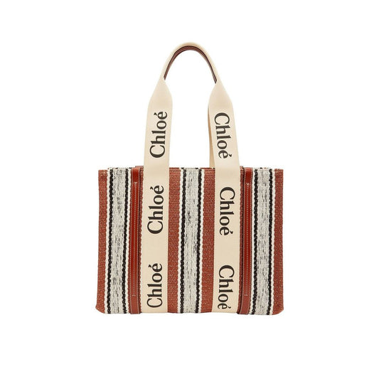 Brown Linen Tote Bag