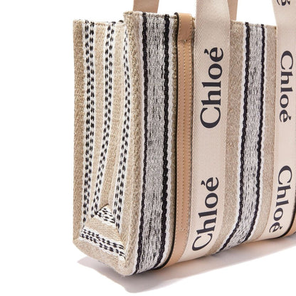 Beige Linen Tote Bag
