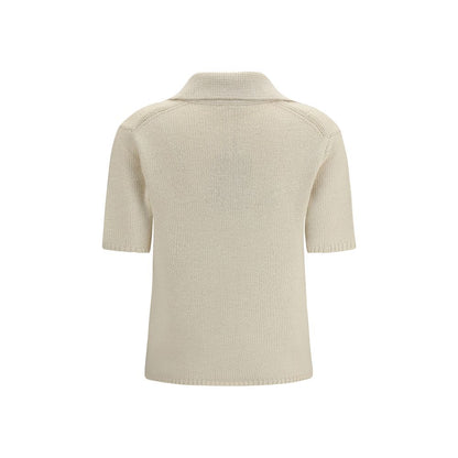 Beige Cashmere Polo Shirt