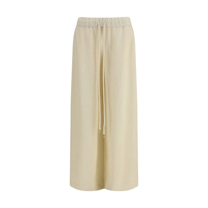 Beige Alpaca Vicugna Pacos Casual Pants
