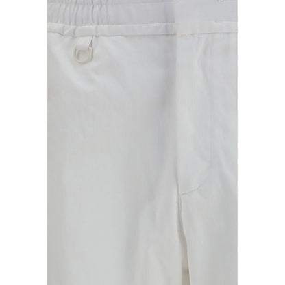White Cotton Casual Pants