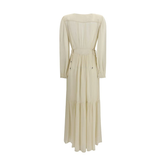 Beige Viscose Casual Dress