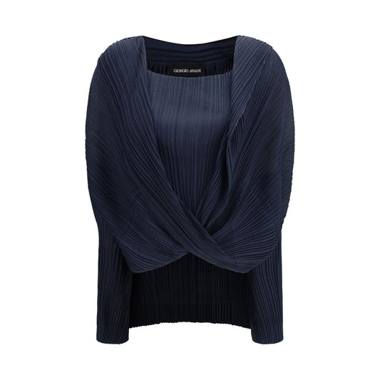 Blue Viscose Blouse