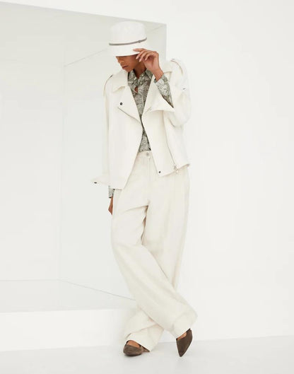 Bicolor Silk Pattern Shirt
