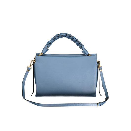 Blue Leather Women Handbag