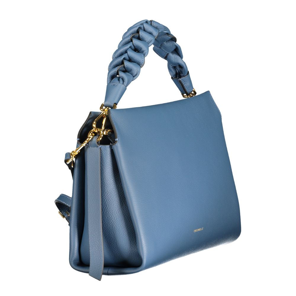 Blue Leather Women Handbag