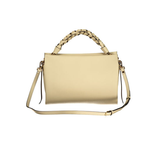 Beige Leather Women Handbag