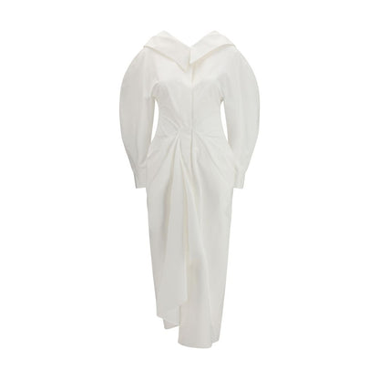 White Cotton Casual Dress