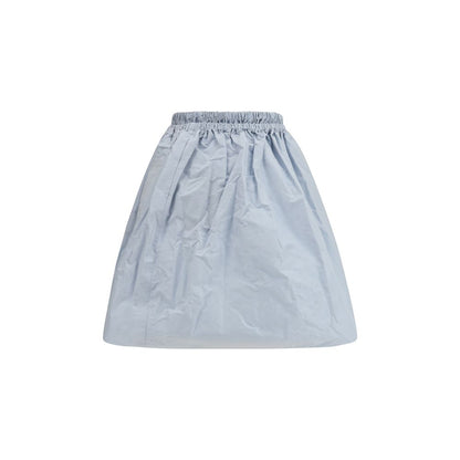 Blue Silk Long Skirt