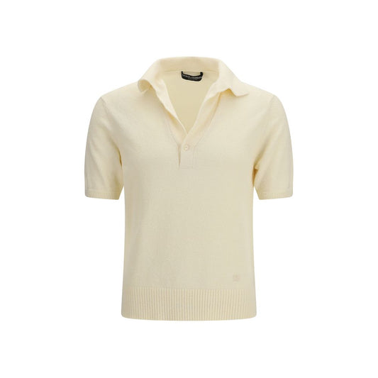 Beige Cotton Polo Shirt