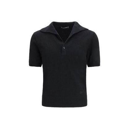 Black Cotton Polo Shirt