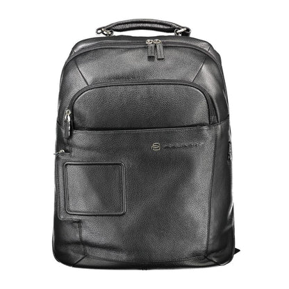 Black Leather Men's Backpack