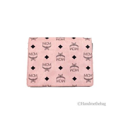 MCM Signature Patricia Leather Mini Flap Lock Crossbody Bag