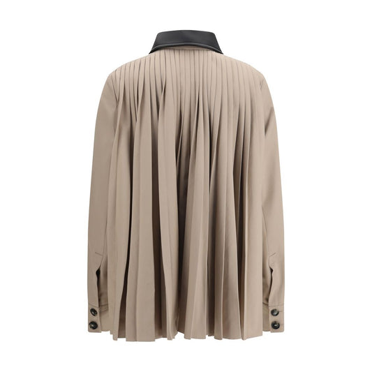 Beige Polyester Coat