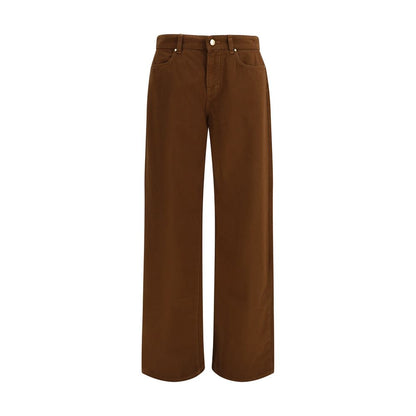 Brown Cotton Pants