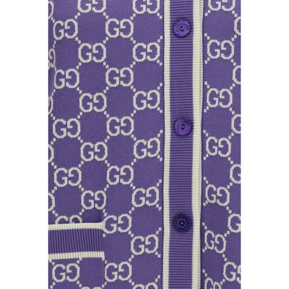 Purple Cotton Cardigan