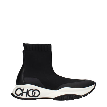 Black Fabric Ankle Boots