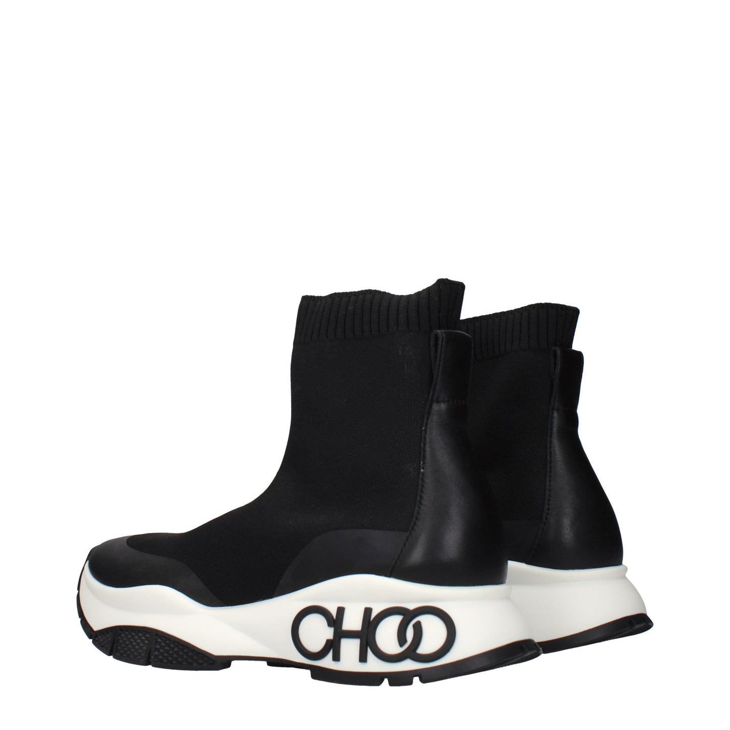 Black Fabric Ankle Boots