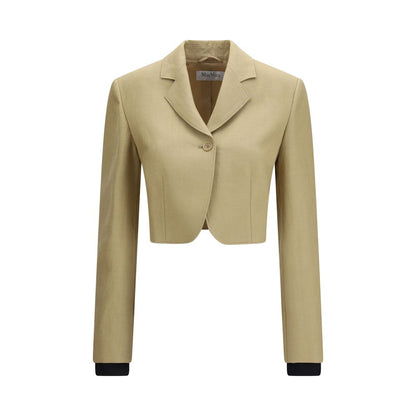 Beige Linen Denim Jacket