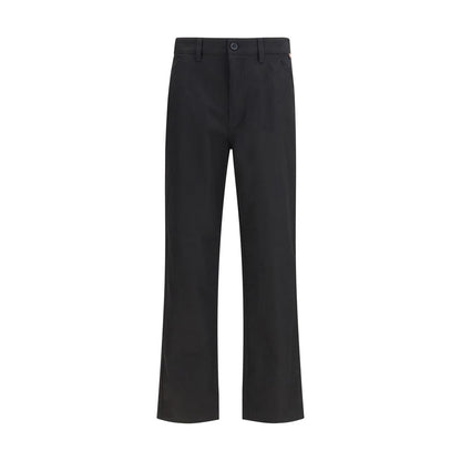 Black Cotton Chino Pants