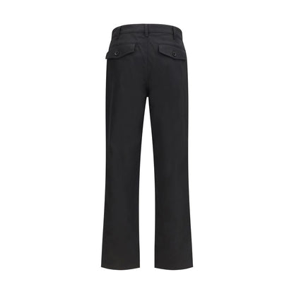 Black Cotton Chino Pants
