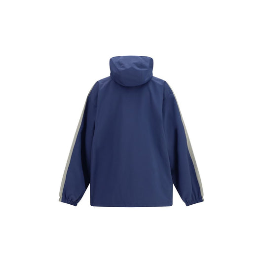 Blue Polyester Shell Jacket