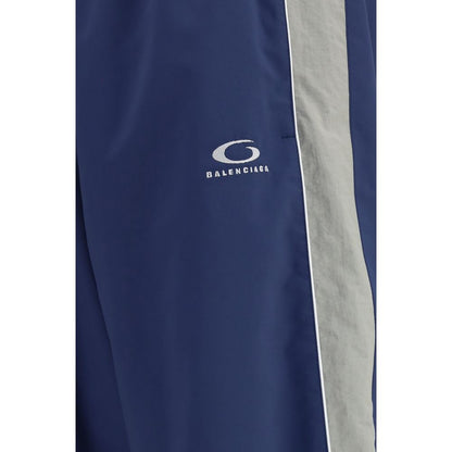Blue Polyester Joggers (Workout Pants)
