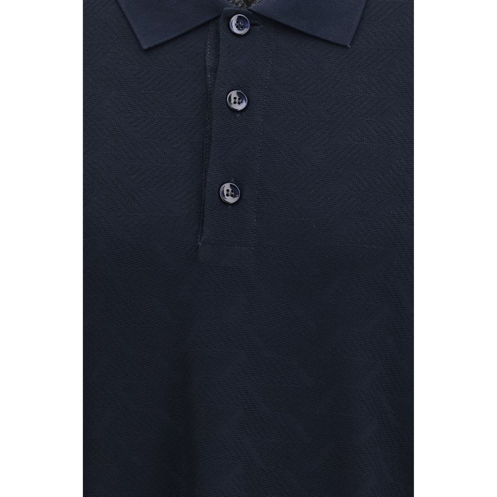 Blue Viscose Polo Shirt