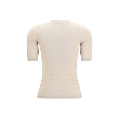 Beige Viscose T-Shirt