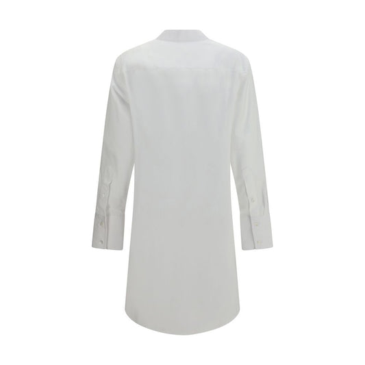 White Cotton Casual Dress