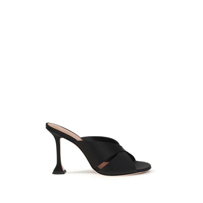 Black Silk Sandals
