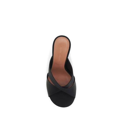 Black Silk Sandals