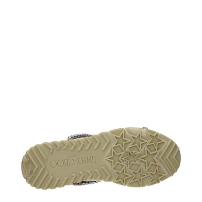 Beige Fabric Slip-On Loafers