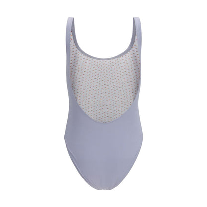 Gray Polyamide One-Piece Swimsuit
