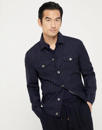 Navy Blue Wool Coat