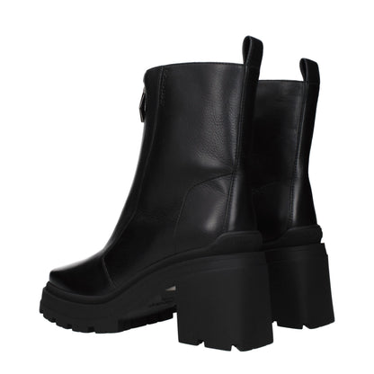 Black Leather Ankle Boots