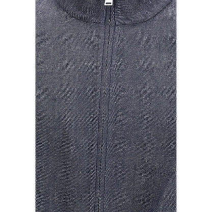 Blue Linen Denim Jacket