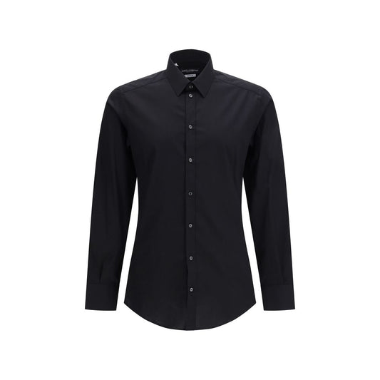 Black Cotton Dress Shirt