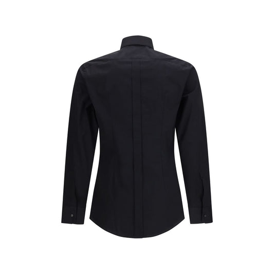 Black Cotton Dress Shirt
