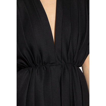 Black Wool Casual Dress