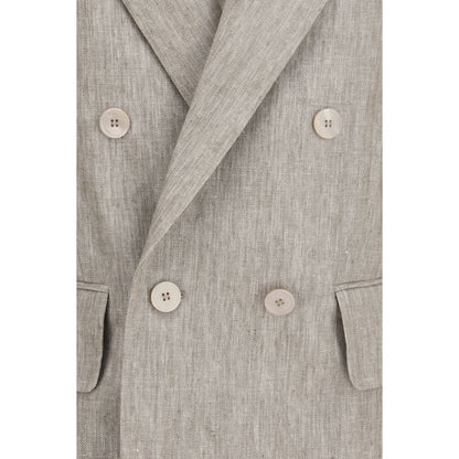 Beige Linen Blazer