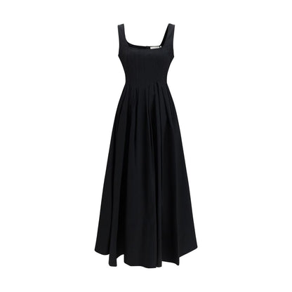 Black Cotton Casual Dress