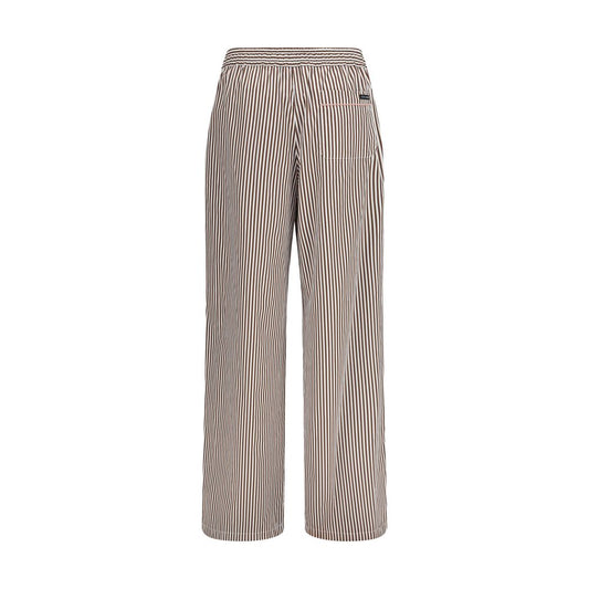 Multicolor Cotton Casual Pants