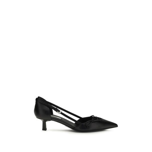 Black Goatskin High Heel Pumps