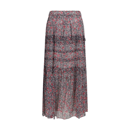 Purple Cotton Long Skirt