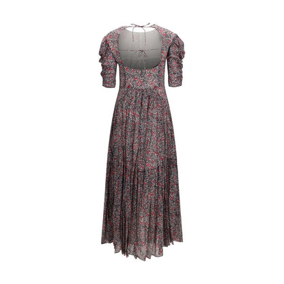 Purple Cotton Casual Dress