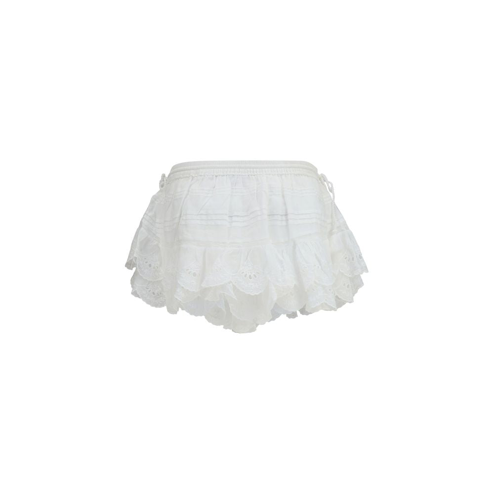 White Cotton Bermuda Shorts