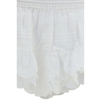 White Cotton Bermuda Shorts