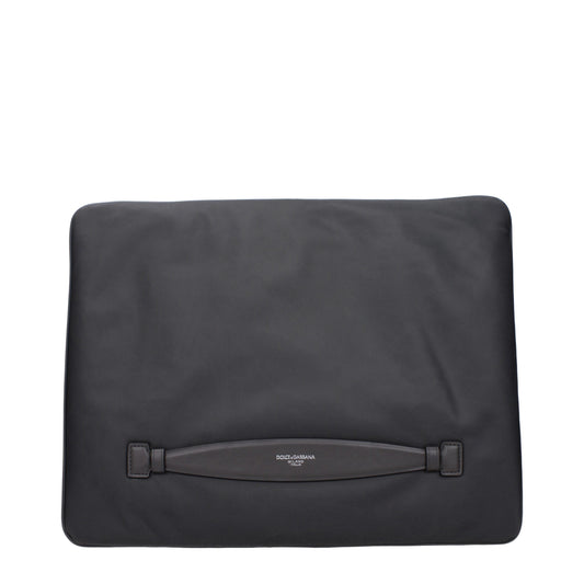 Gray Fabric Clutch Bag