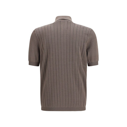Brown Cotton Polo Shirt